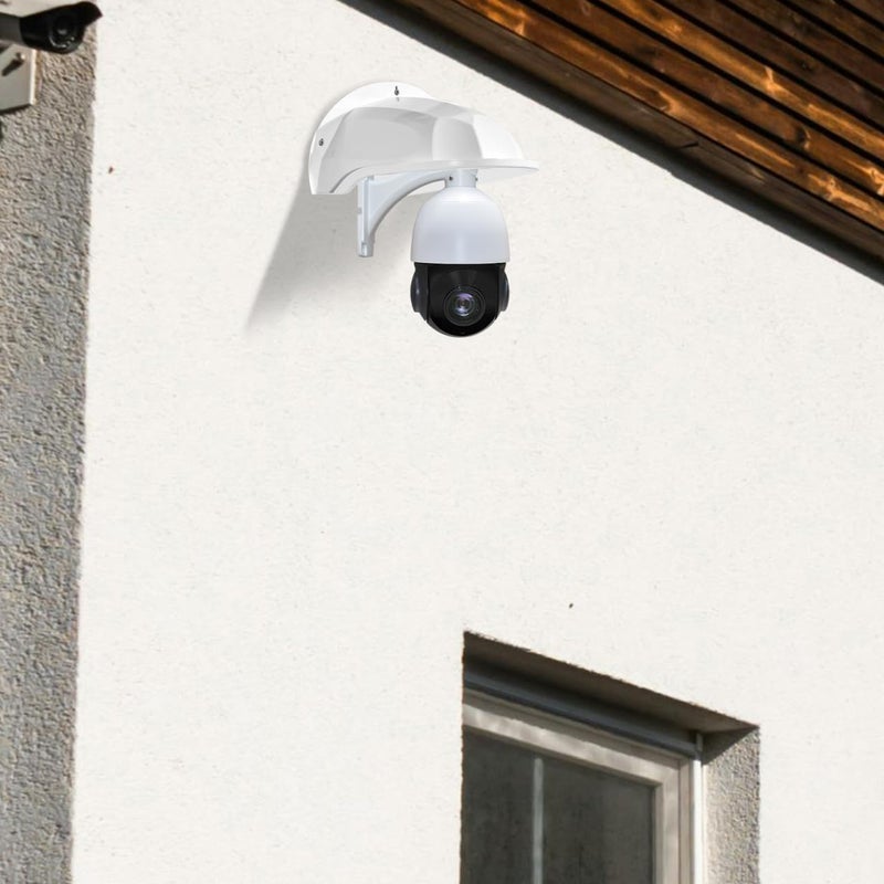 UKCOCO 4Pcs Security Camera Rain Cover: Dome Universal Sun Rain Shade Camera Cover Shield, White CCTV Camera Cover, Outdoor Camera Cover - Image 4